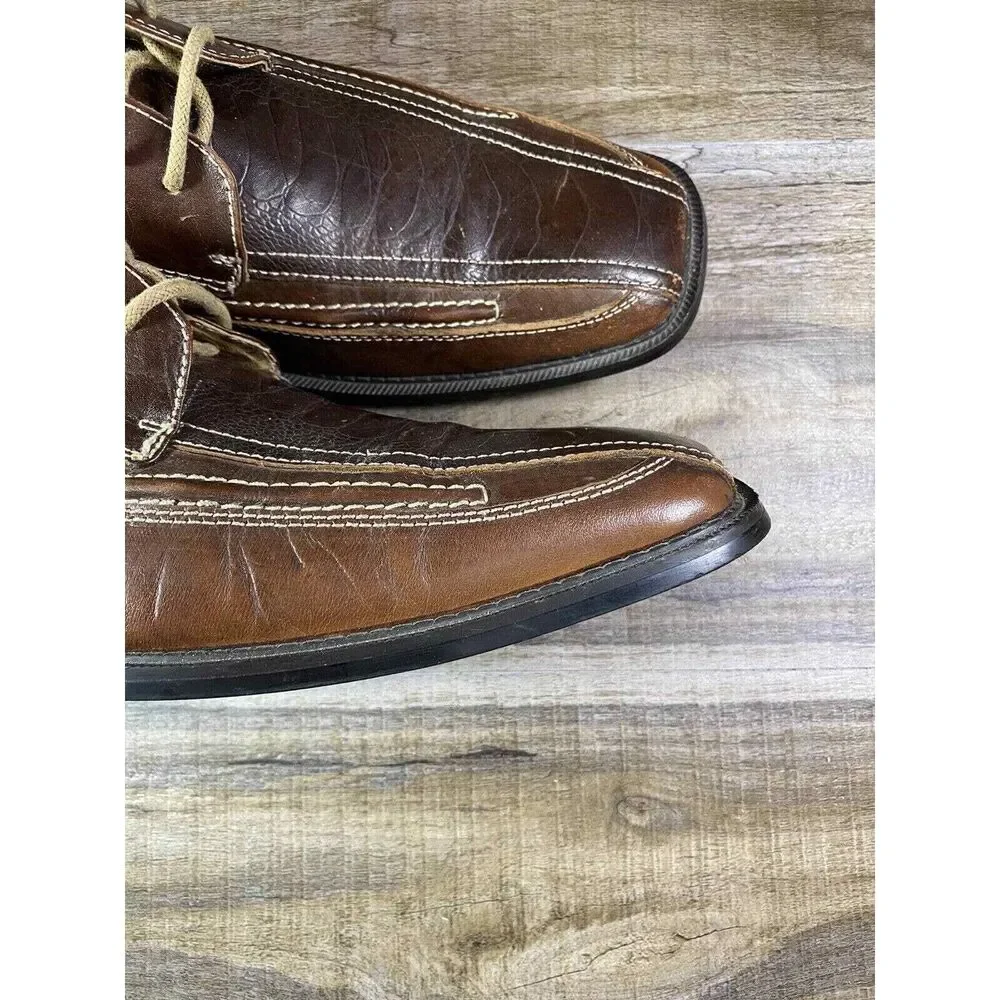 Todd Welsh Alligator Brown Leather Lace Dress Shoes‎ 10 Mens 3317187